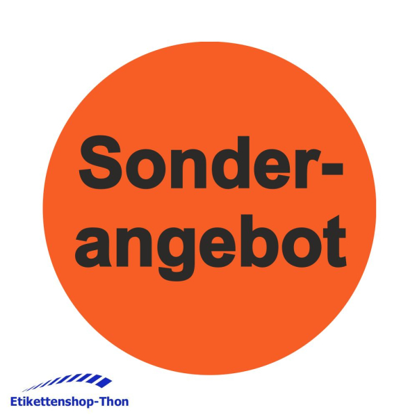 Aktionsetiketten - Durchmesser 30 mm - Sonderangebot - 1000 Stück - Leuchtrot